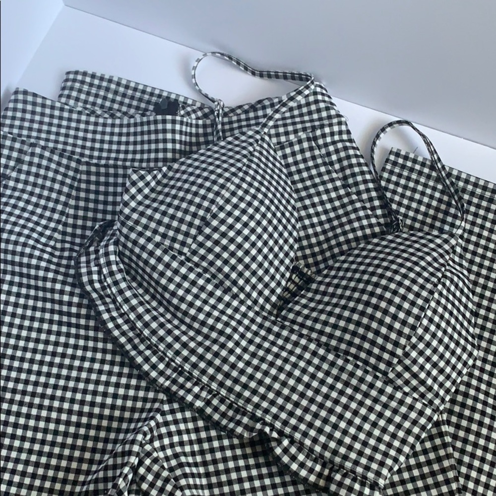 Black and White Gingham Set